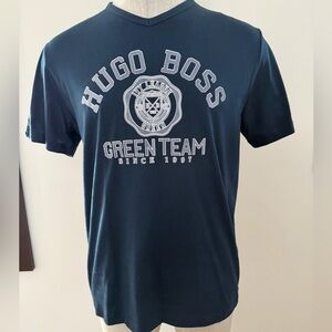Hugo Boss Men's Dark Blue Graphic Tee